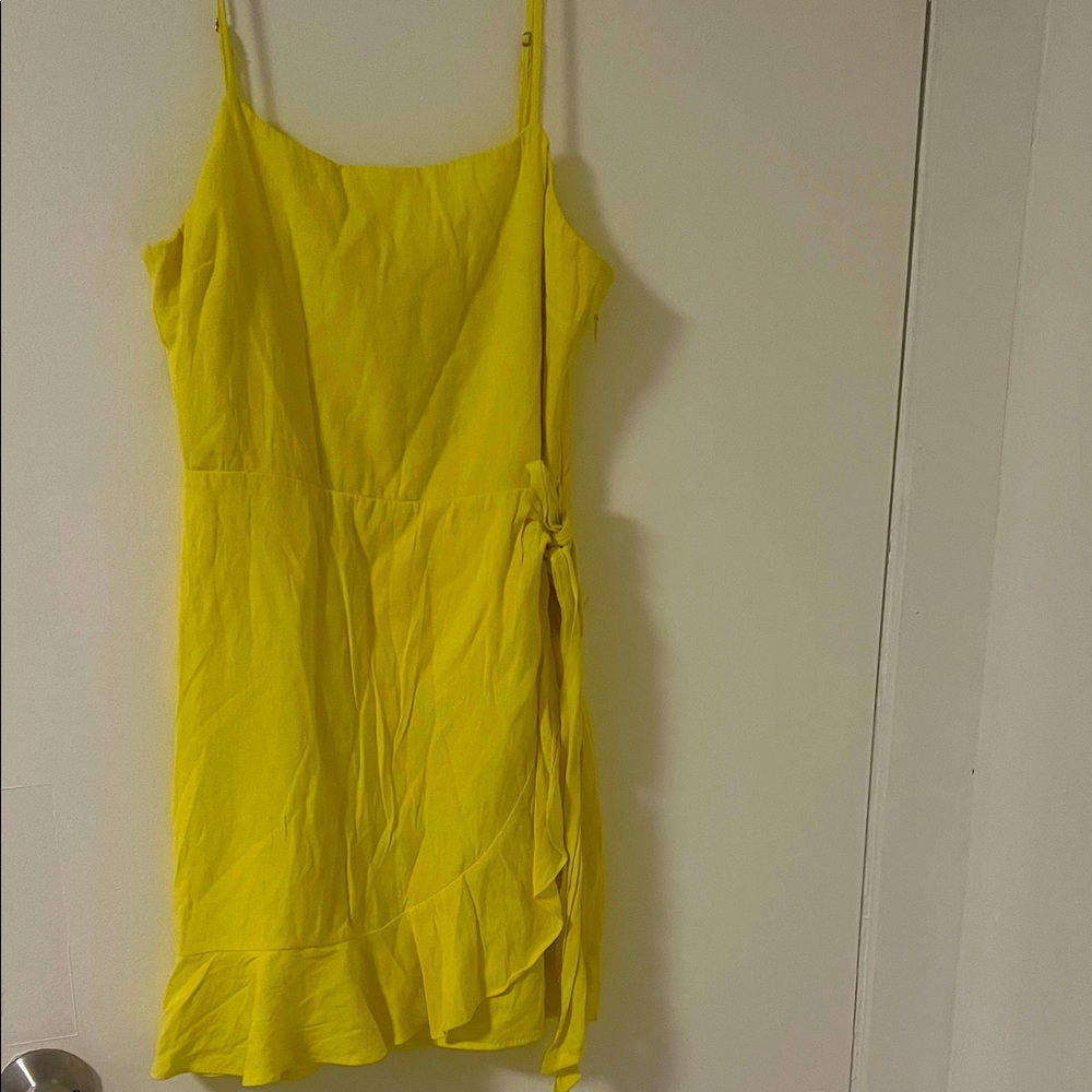 Cotton Candy Yellow Asymmetrical Dress